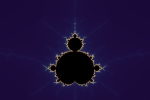 Mandelbrot sekos fraktalas (x = -1.7693, y = 0.0000, r = 90°)